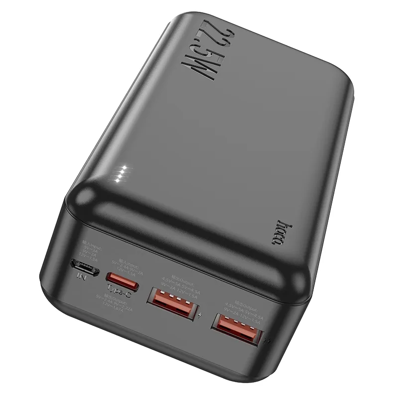 Універсальна Мобільна Батарея Power Bank Hoco J101B Astute 22.5W fully compatible 30000 mAh Чорний