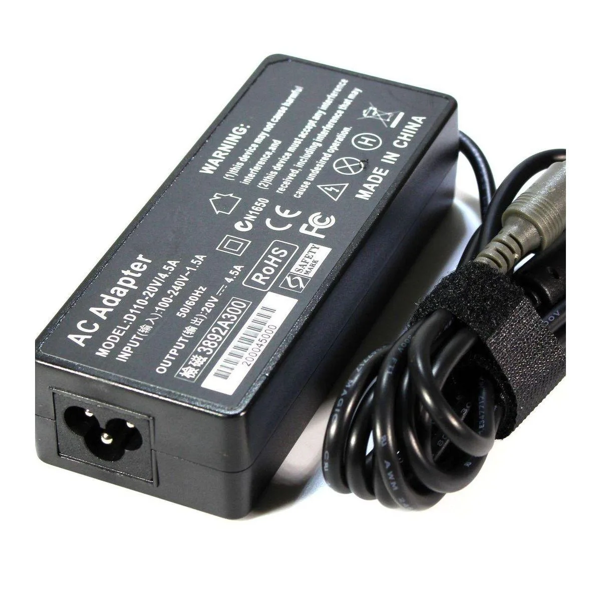 Зарядний пристрій для ноутбука Lenovo 20V 4.5A 90W (8.0×5.5 мм USB Pin) Блок живлення для ThinkPad Чорний