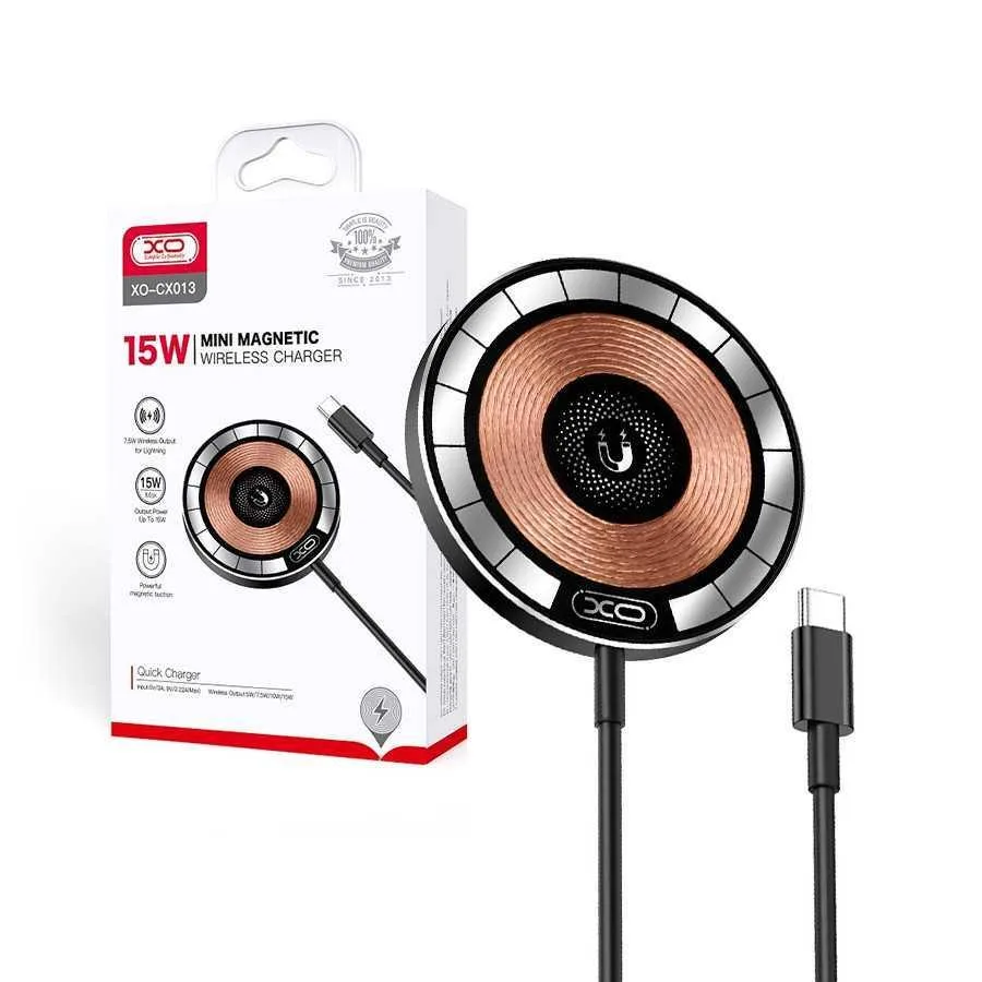 Бездротовий Зарядний Пристрій XO CX013 Magnetic 15W Коричневий