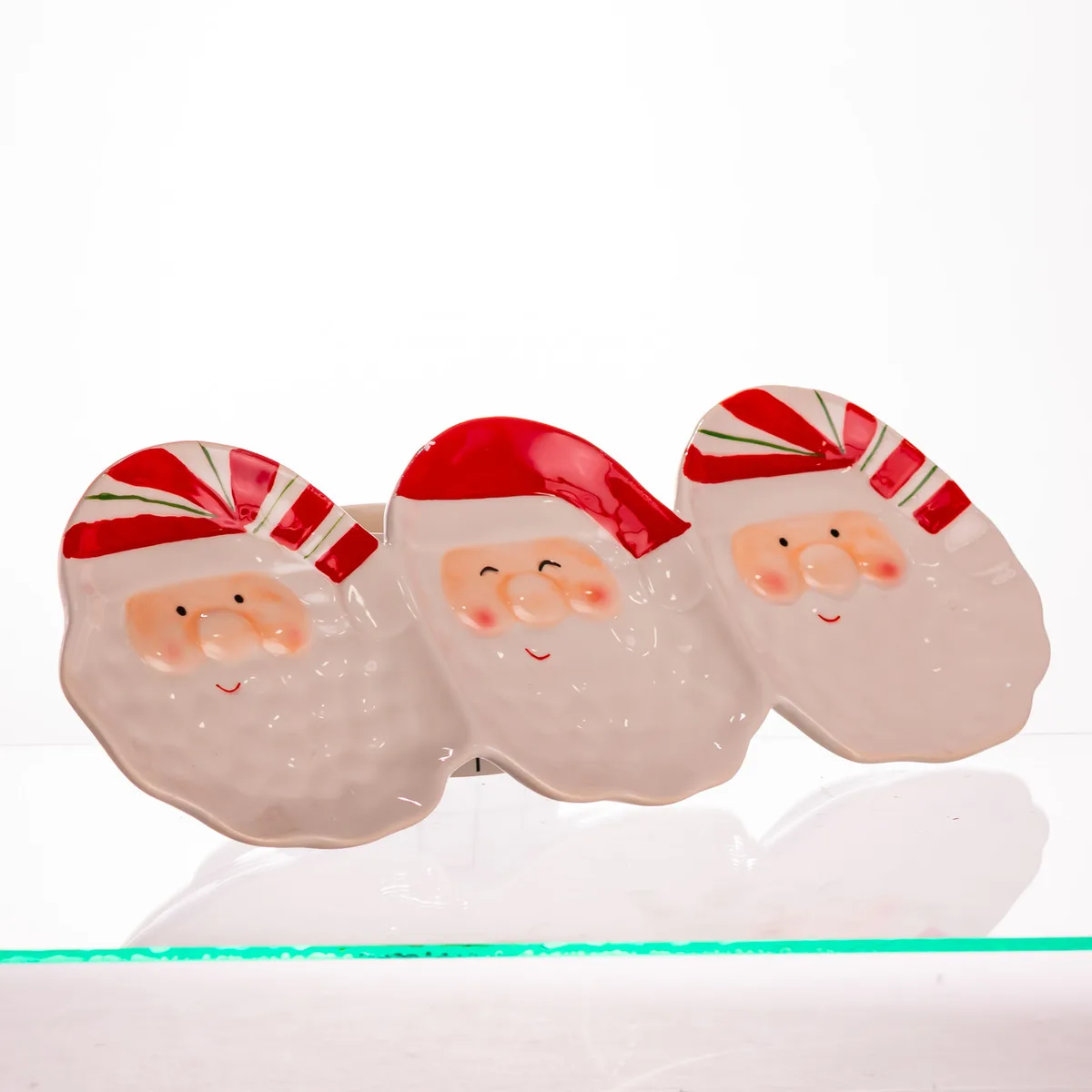 Блюдо сервірувальне новорічне для закусок Santa Claus 33.5×12.5 (см) з порцеляни CR-1-33