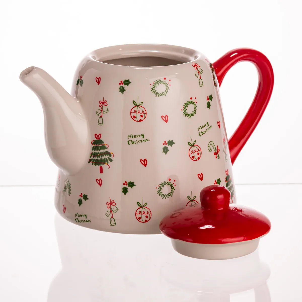 Порцеляновий чайник Merry Cristmas 1 літр CR-1-15