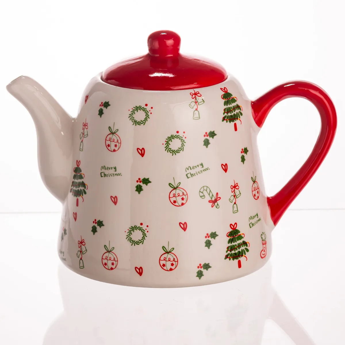 Порцеляновий чайник Merry Cristmas 1 літр CR-1-15