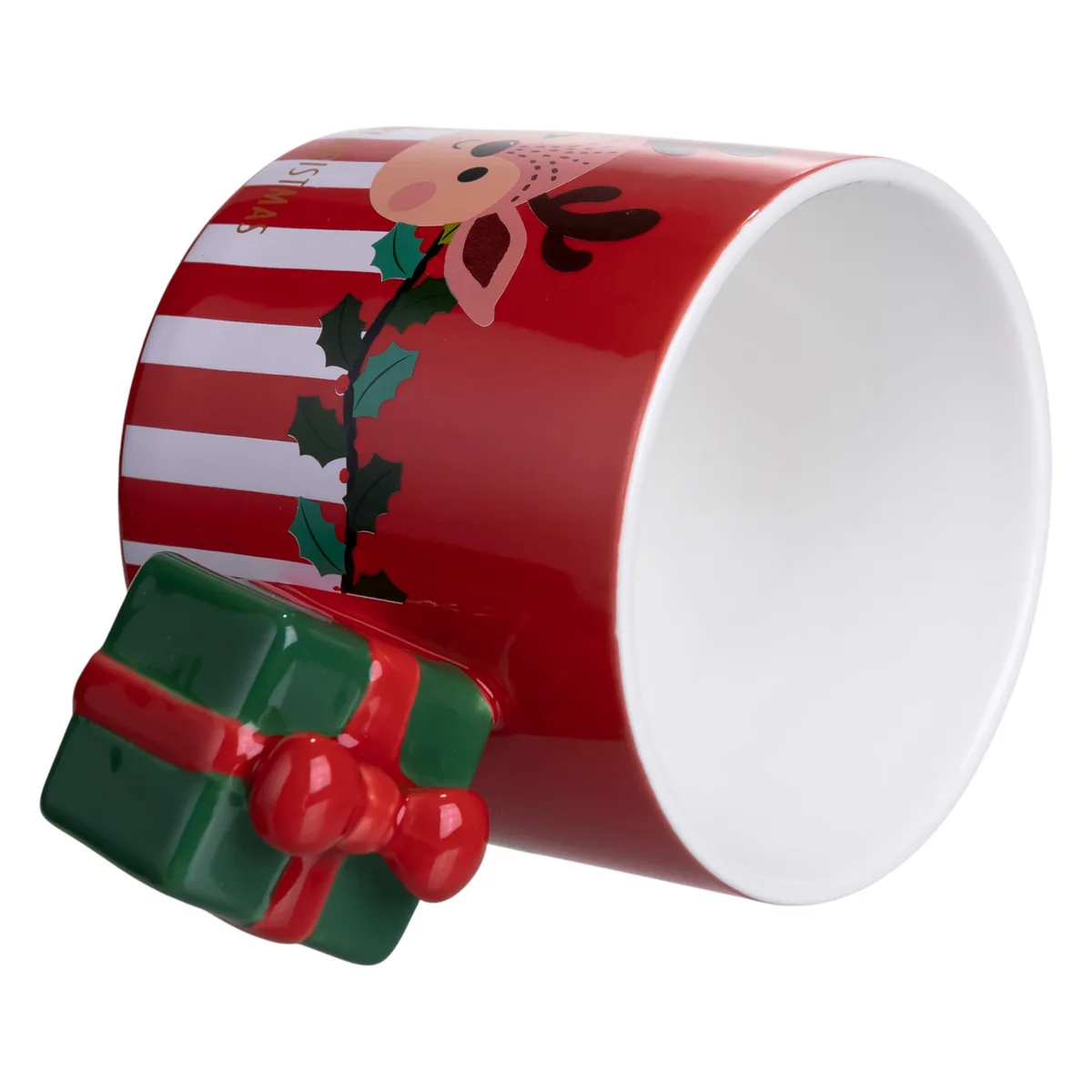 Чашка порцелянова новорічна Merry Christmas 400 (мл) Червона Yiwu FM-CS-49R