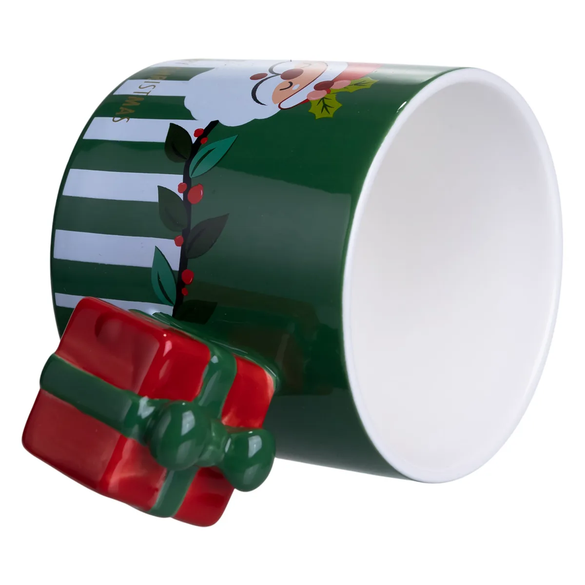 Чашка порцелянова новорічна Merry Christmas 400 (мл) Зелена Yiwu FM-CS-49GR
