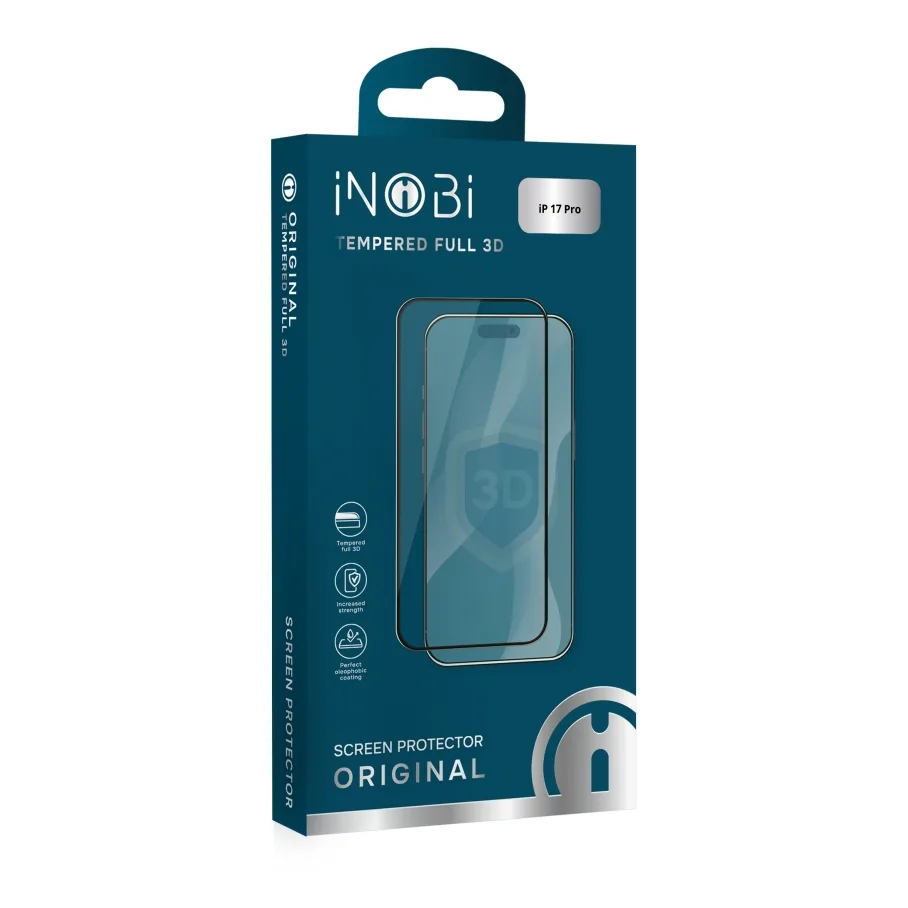 Захисне скло iNOBI Original 3D for iPhone 17 Pro Чорний