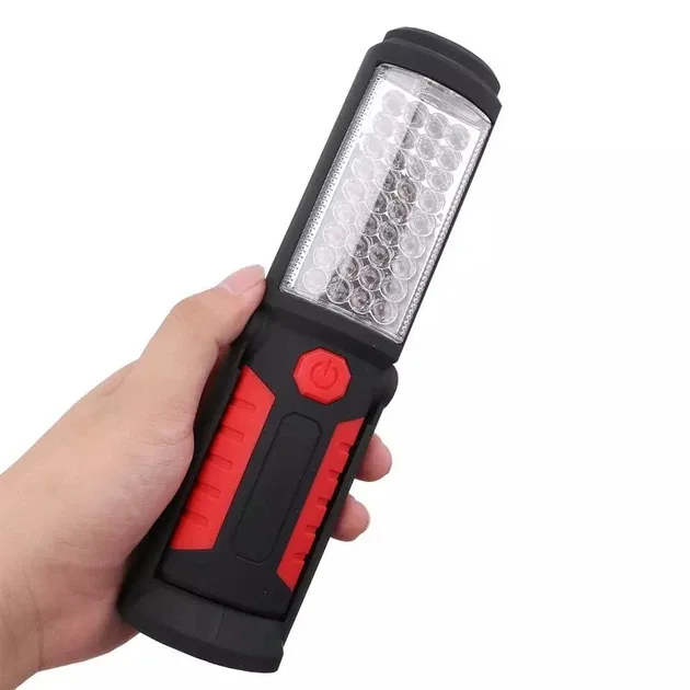 Потужний портативний LED-ліхтар 2-в-1 PE-41 з магнітом і гачком — 36+5 діодів, універсальне освітлення