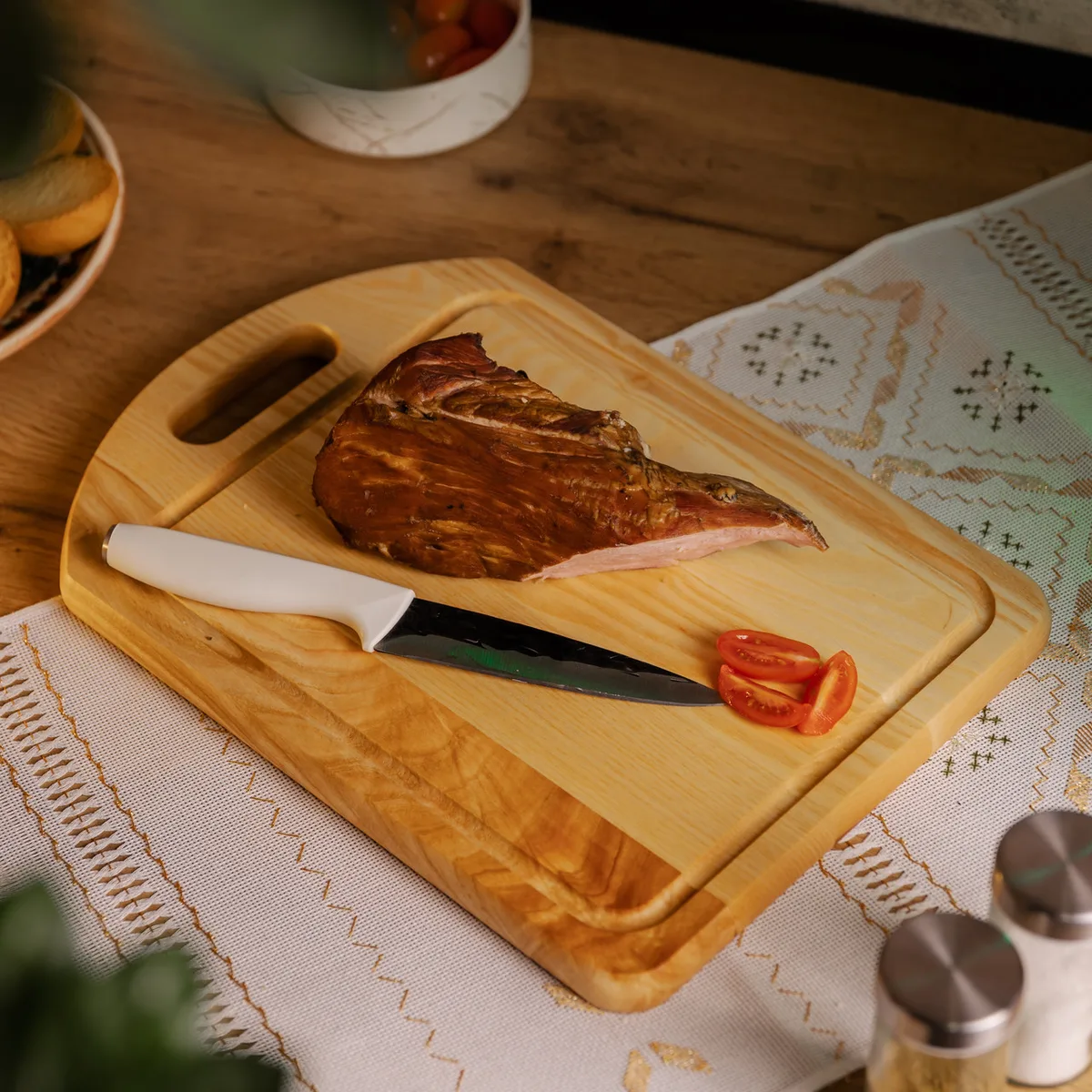 Обробна дерев'яна дошка прямокутна 35×25 см ясен C16W250350