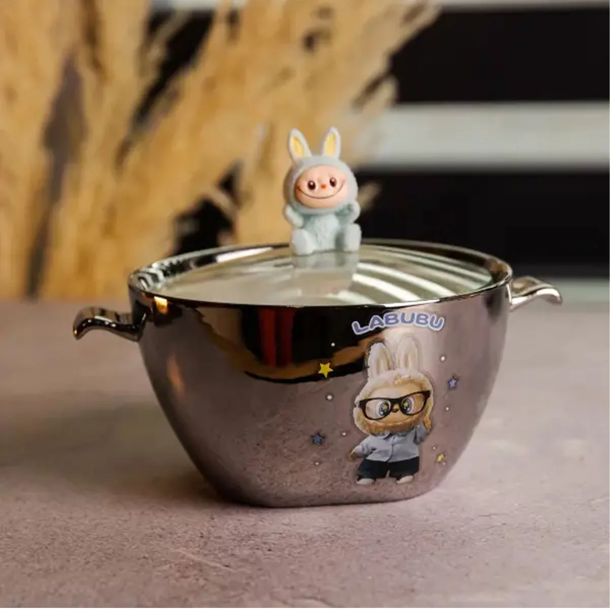 Бульйонниця порцелянова Labubu з кришкою і ручками 800 (мл) Ø15 (см) FM-34D
