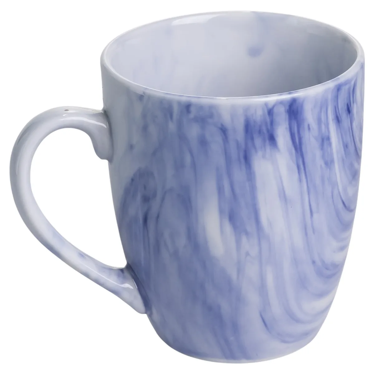 Столовий набір посуду тарілок і чашок 16 предметів на 4 особи Marble Clara порцеляновий Синій MD-16-3B
