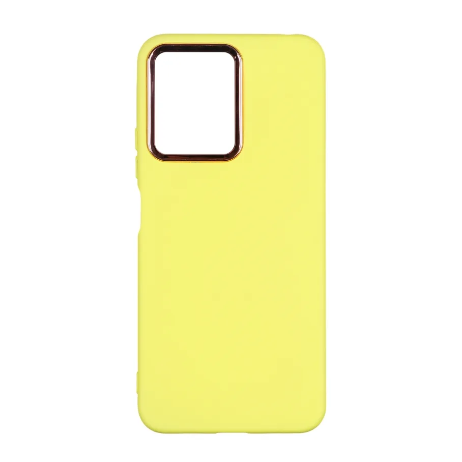 Чохол Silicone Cover Metal frame (AA) для Xiaomi Redmi Note 12 Pro+ 5G 04.Yellow