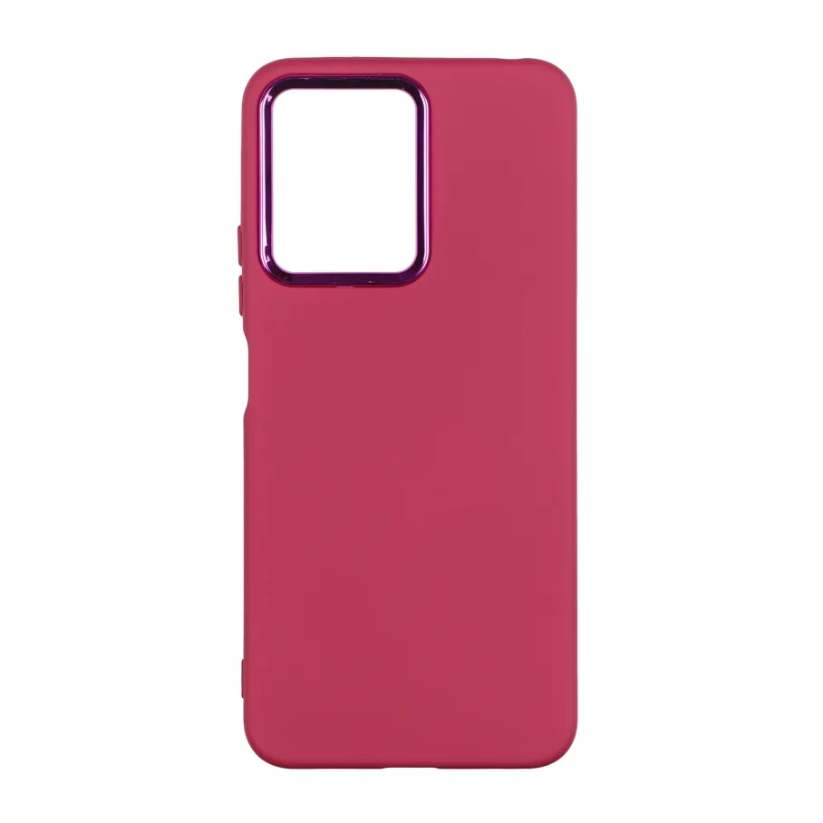 Чохол Silicone Cover Metal frame (AA) для Xiaomi Redmi Note 12 Pro+ 5G 42.Maroon
