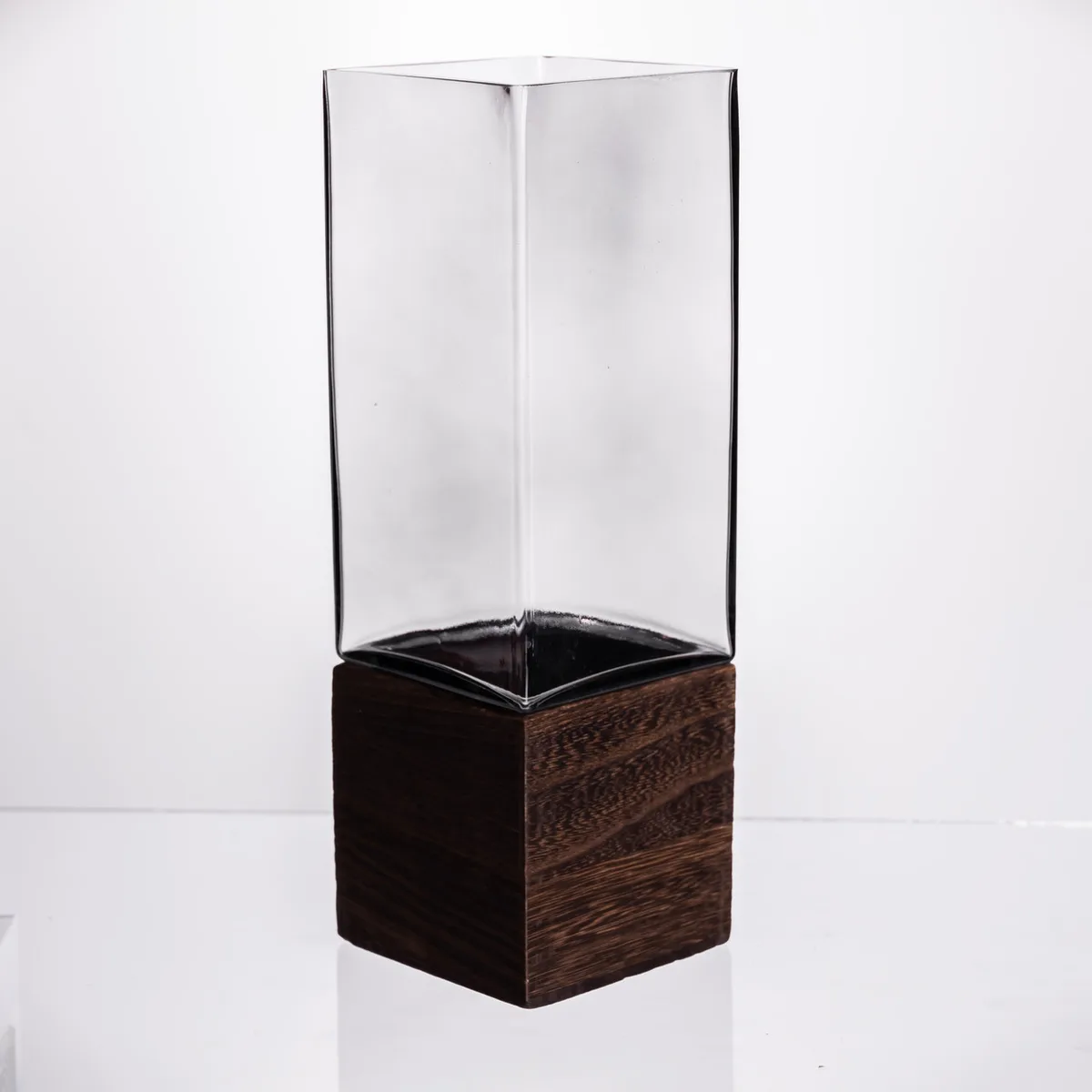 Ваза для квітів квадратна скляна 10×10×30 (см) декоративна HP-19-160-4