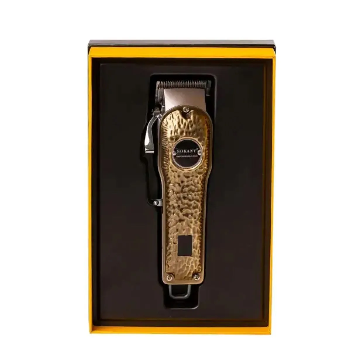 Машинка для стрижки Sokany акумуляторна з 4 насадками та USB золото SK-LF-9976