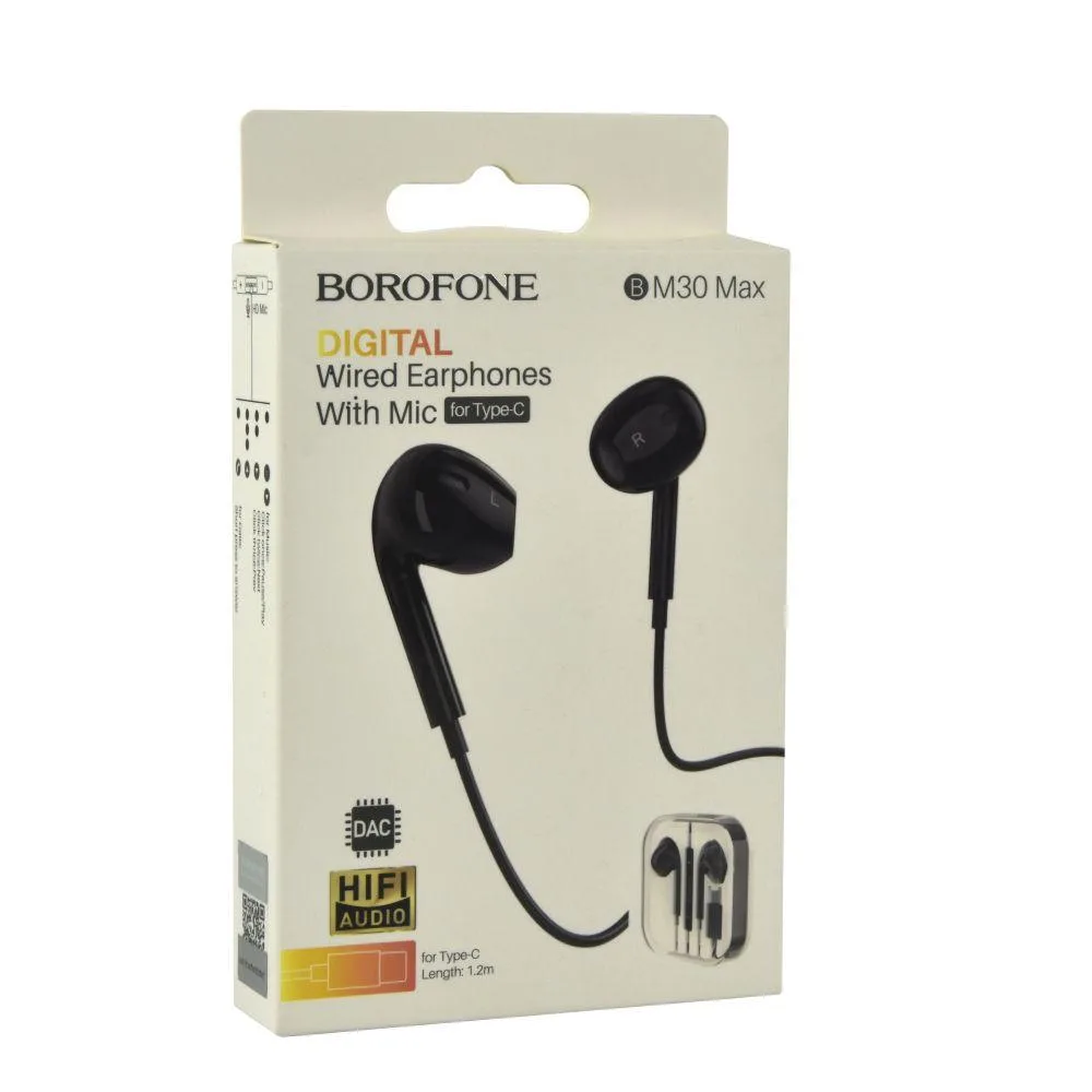 Навушники Borofone BM30 Max Type-C 1.2m Колір Чорний