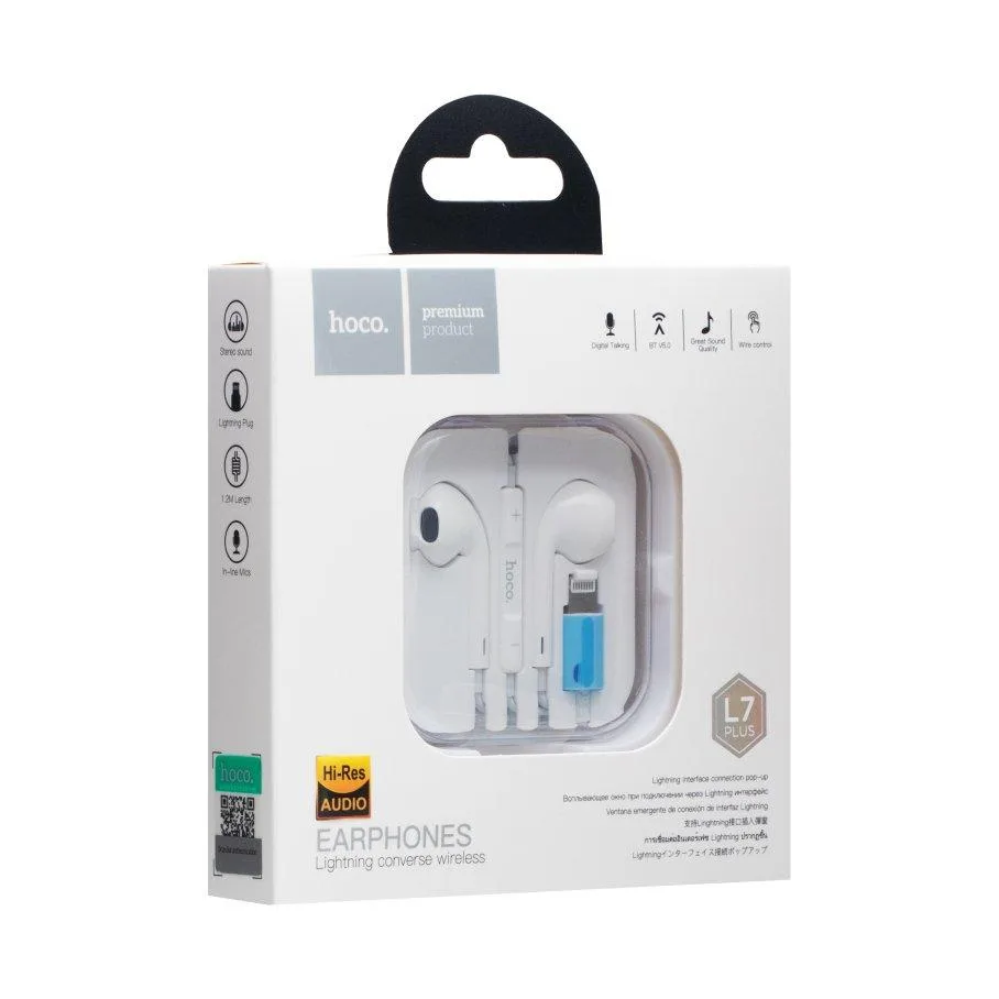Навушники Hoco L7 Plus Lightning Білий