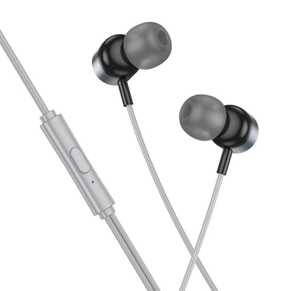 Навушники Hoco M122 Power metal universal Type-C Колір Сірий