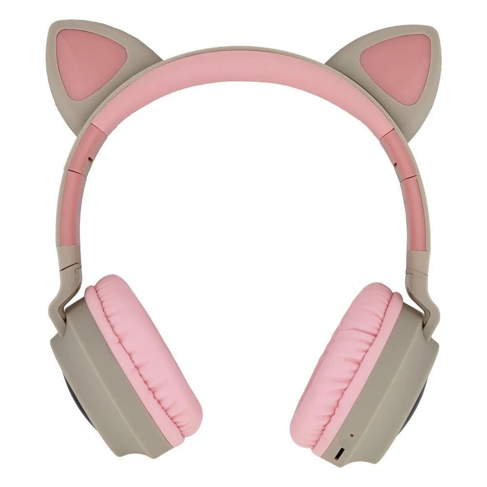 Бездротова Стерео Гарнітура Hoco W27 Cat Ear Колір Сiрий