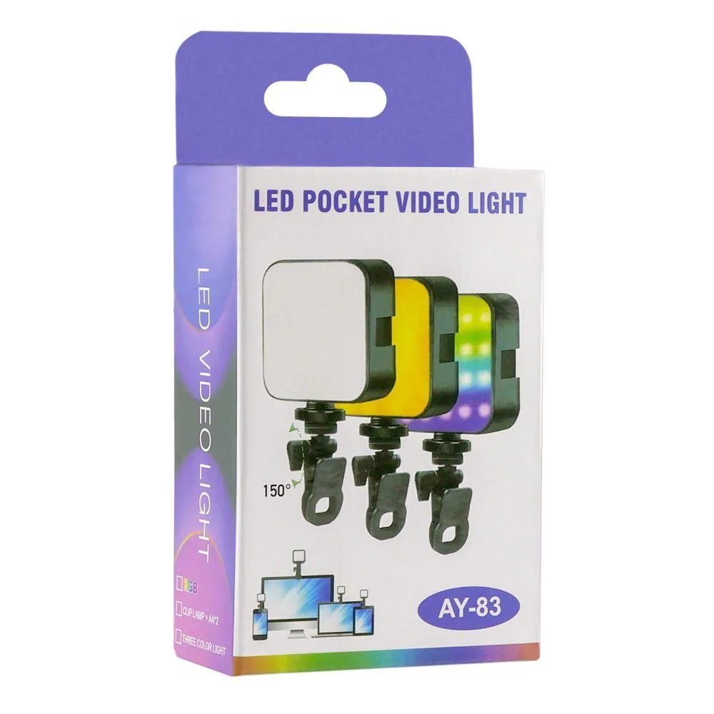 Cтудійна RGB LED лампа AY-83 на Прищіпці Чорний
