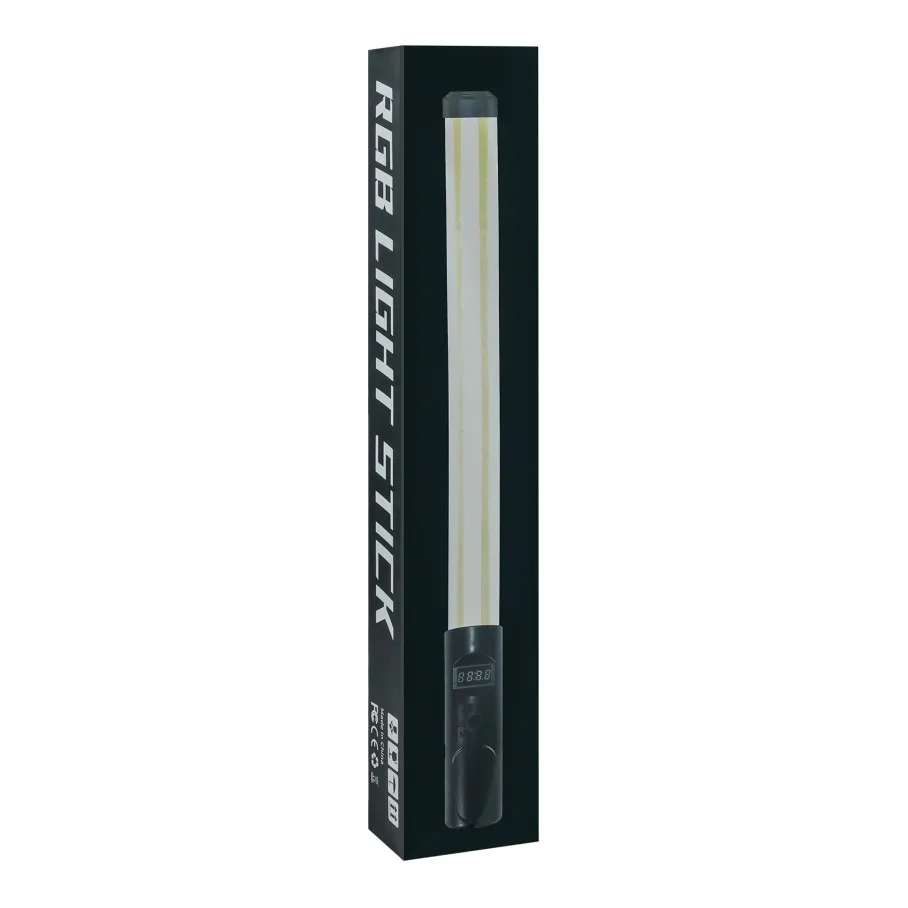 Лампа RGB LED Stick Lamp 50см з шторками та пультом , акумуляторна LED лампа для фото та відео 20W Type-C Black