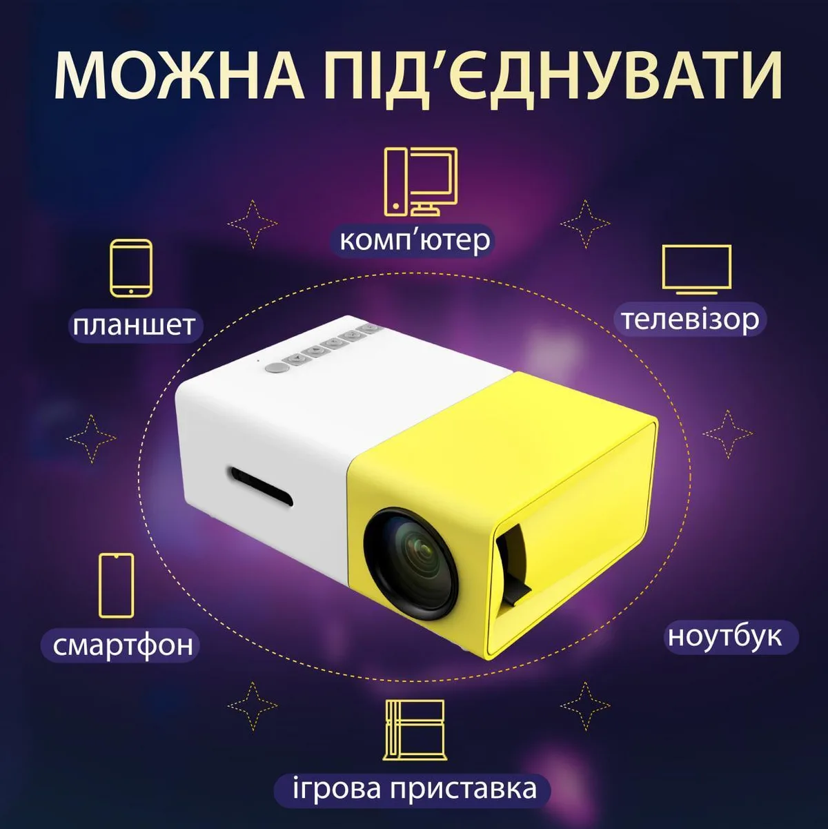 Портативний проектор міні проектор проектор для будинку