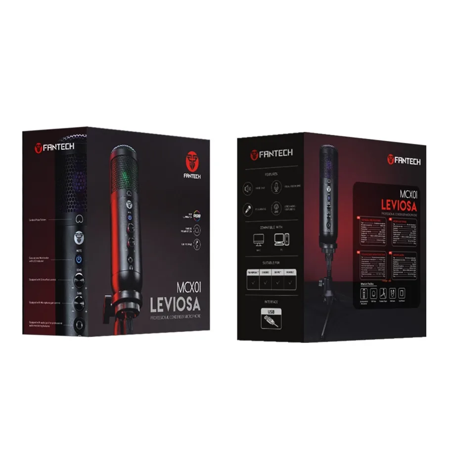 Мікрофон Для Стриму FANTECH MCX01 Leviosa Чорний