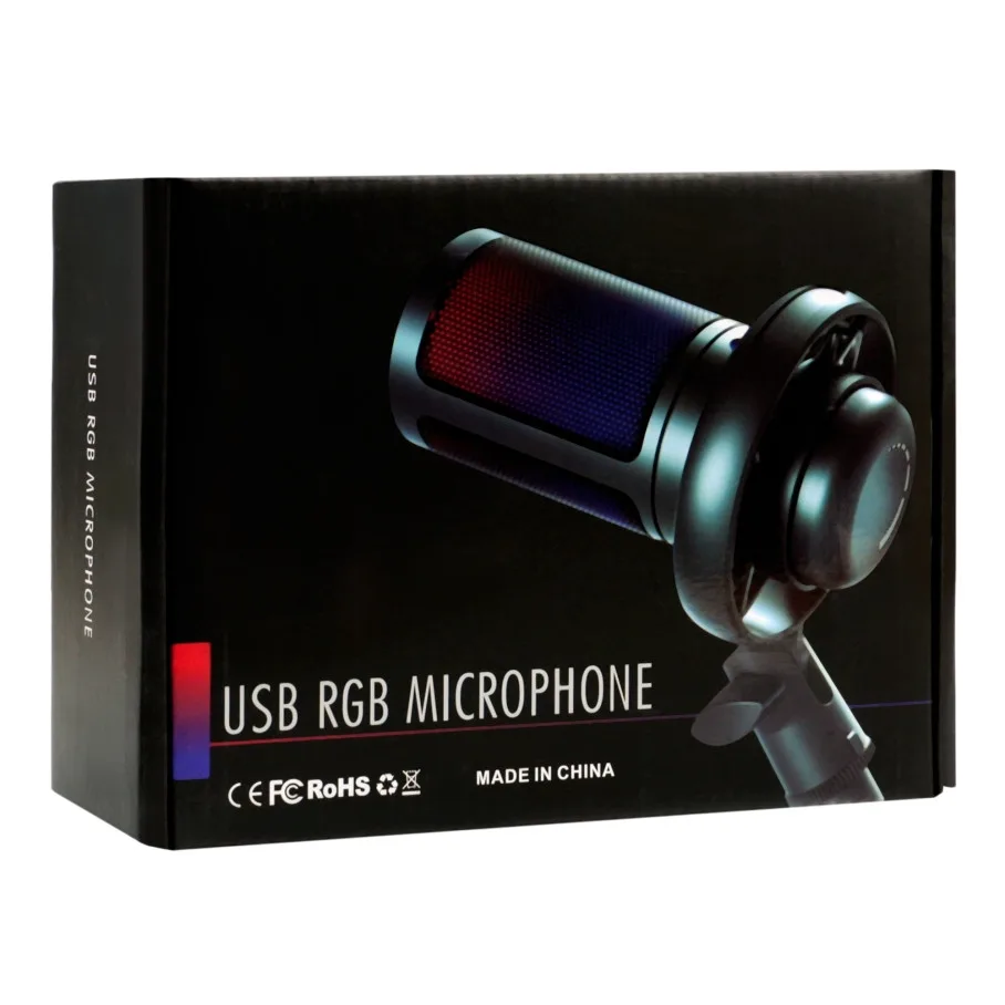 Мікрофон Для Стриму ME6S-RGB Настільний Чорний