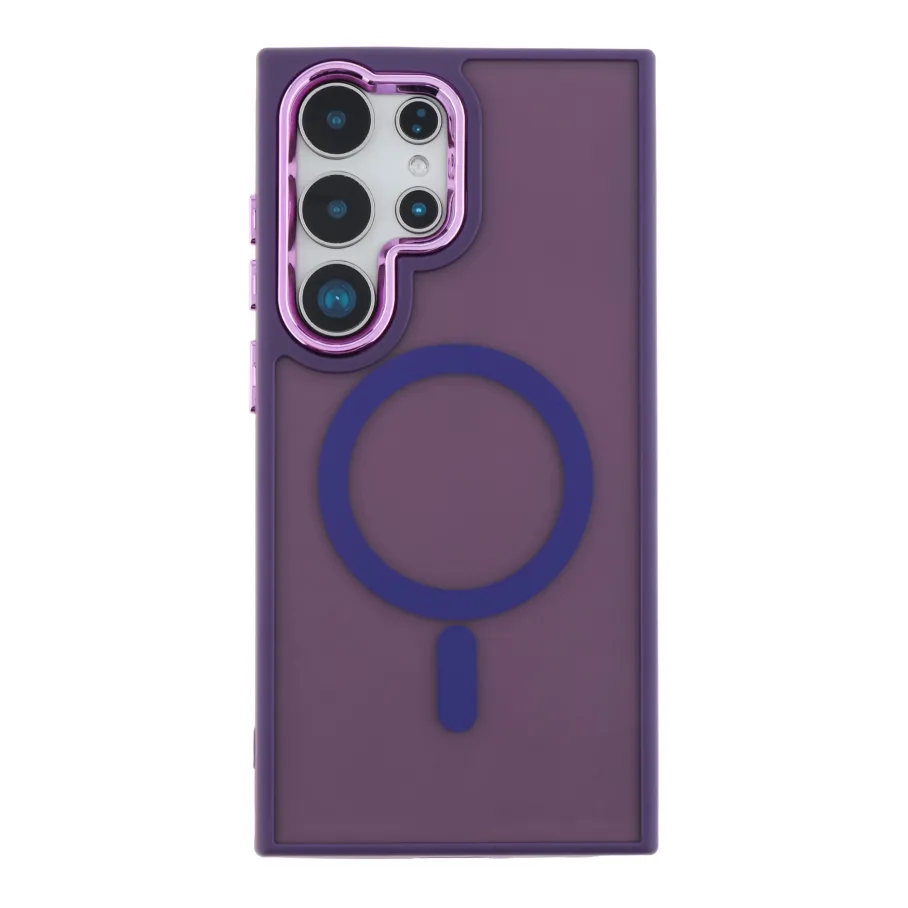 Чохол TPU+PC Space Magnetic Color with Magsafe для Samsung Galaxy S24 Ultra 5G (S928) Dark Purple