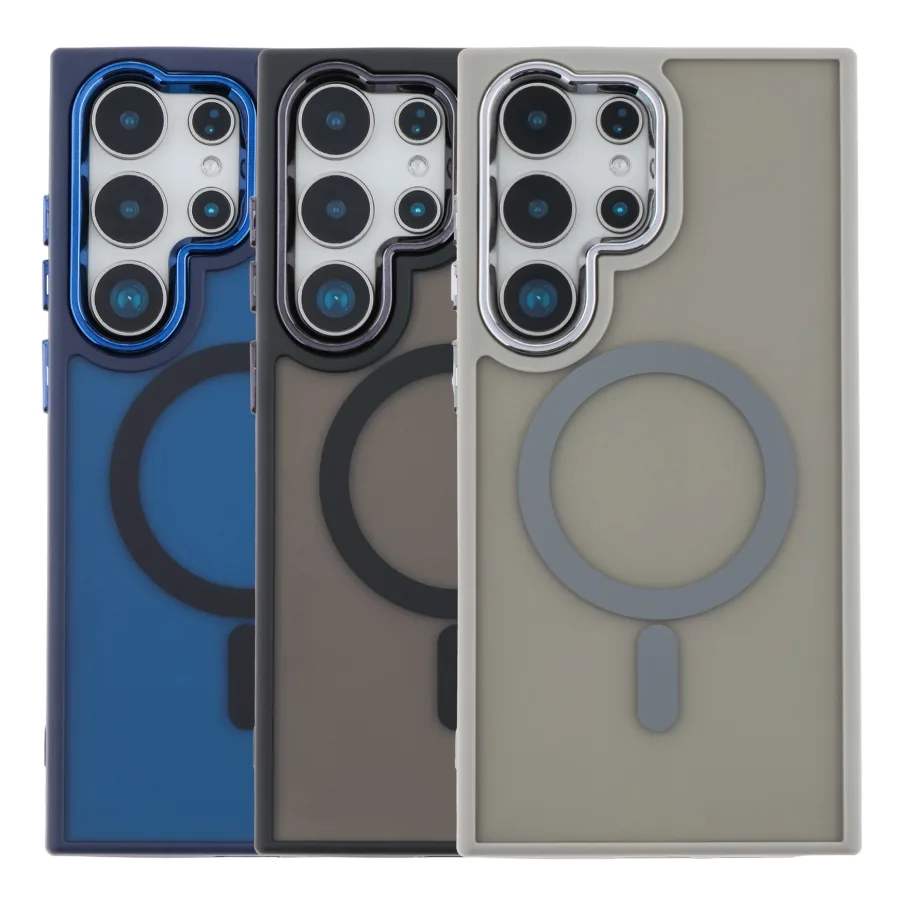 Чохол TPU+PC Space Magnetic Color with Magsafe для Samsung Galaxy S24 Ultra 5G (S928) Grey