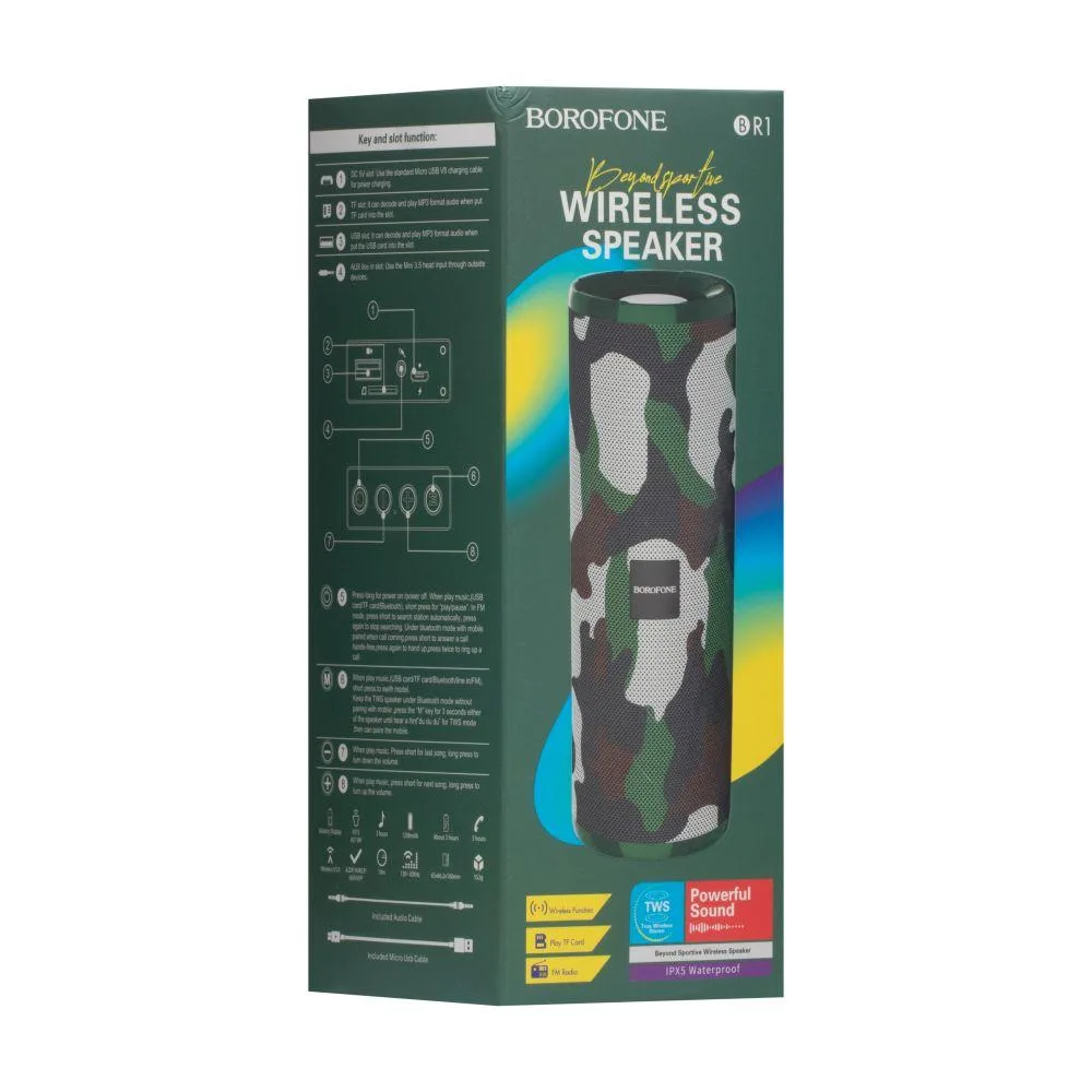 Колонка Borofone BR1 TWS Колір Чорний