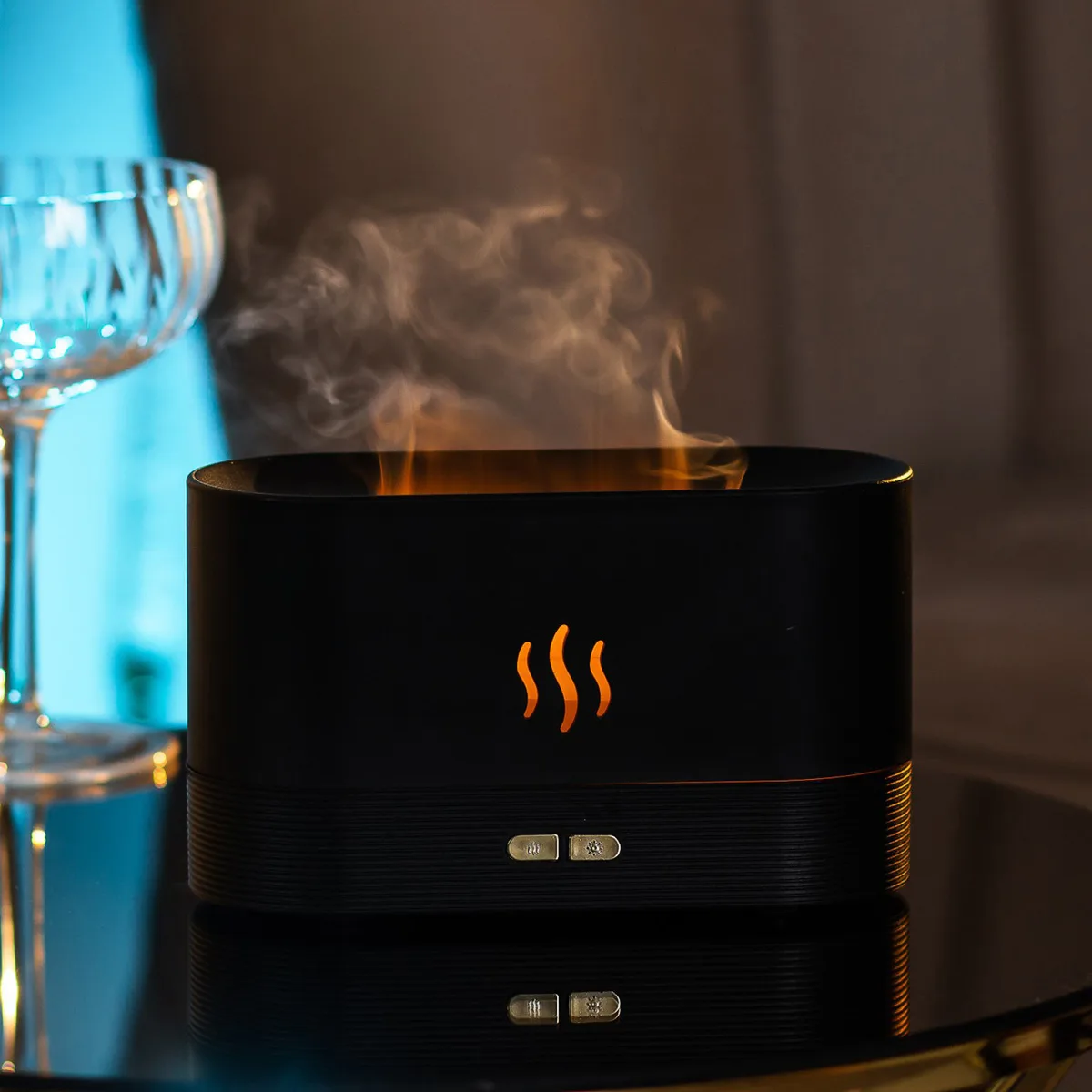 Зволожувач повітря Flame Aroma Diffuser міні зволожувач повітря