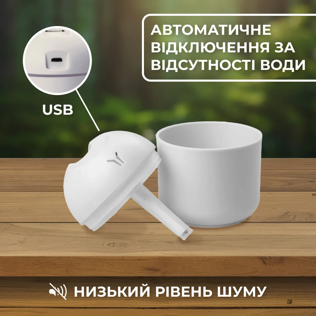 Зволожувач повітря USB Colorfull Humidifier 250ml зволожувач для повітря Білий
