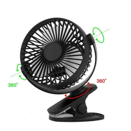 USB міні-вентилятор Mini Fan XH-09 з акумулятором на прищіпці