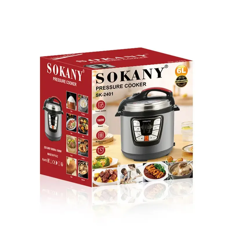 Мультиварка Sokany SK-2401 Pressure Cooker 1000W 6l мультиварка пароварка