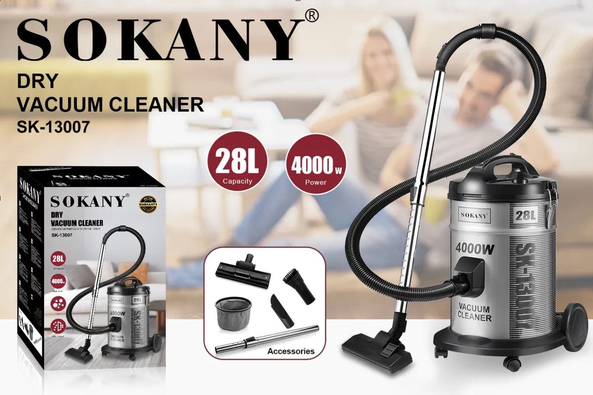 Пилосос Sokany Dry Vacuum Cleaner 4000 Вт для сухого прибирання