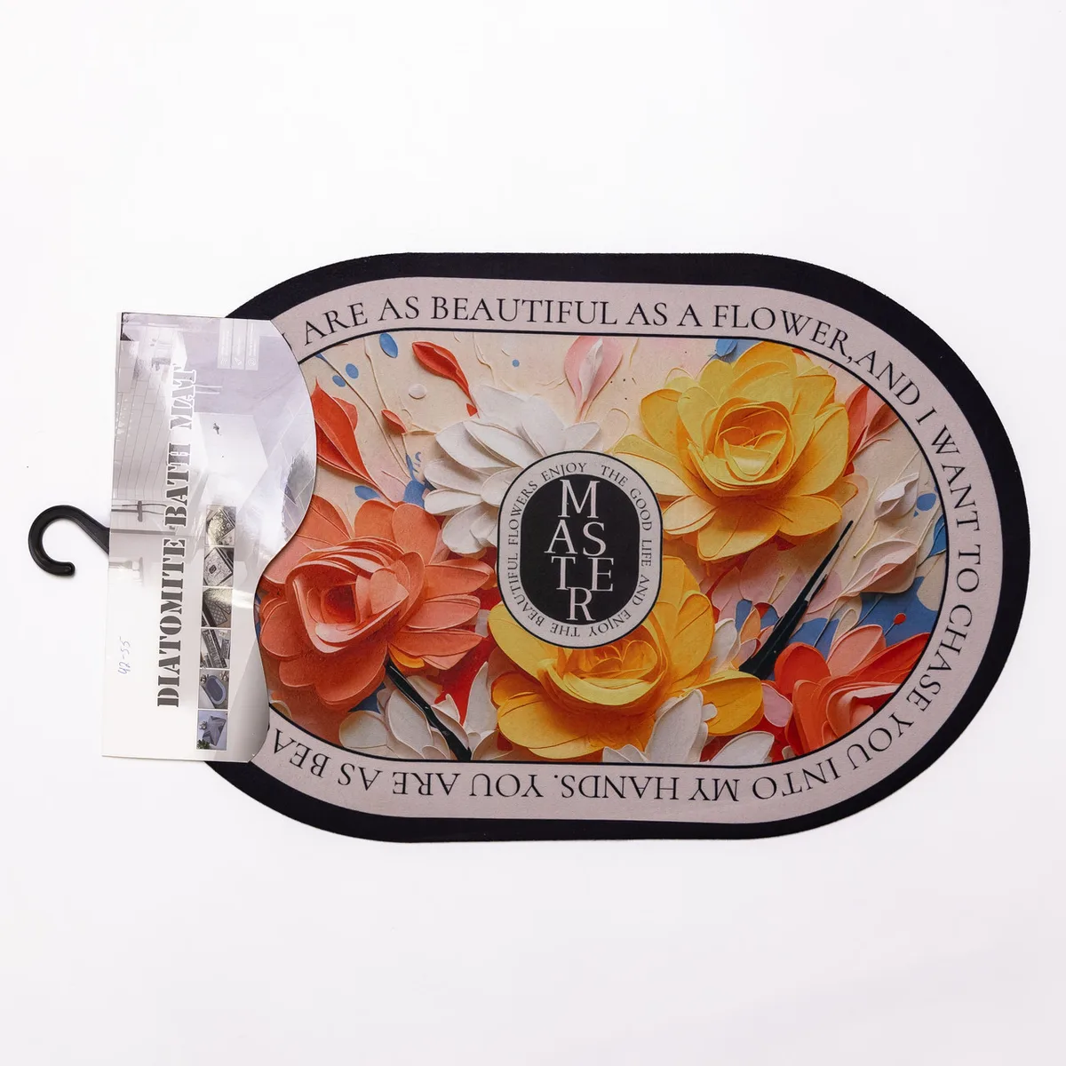 Килимок діатомітовий універсальний BEAUTIFUL FLOWERS 58*38 см з ефектом 3-D HP-42-55