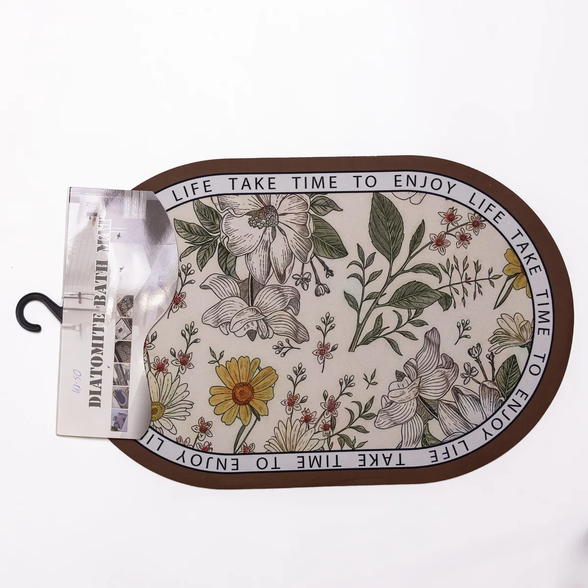 Килимок діатомітовий Floral Oval 38*58 см універсальний овальний HP-42-50