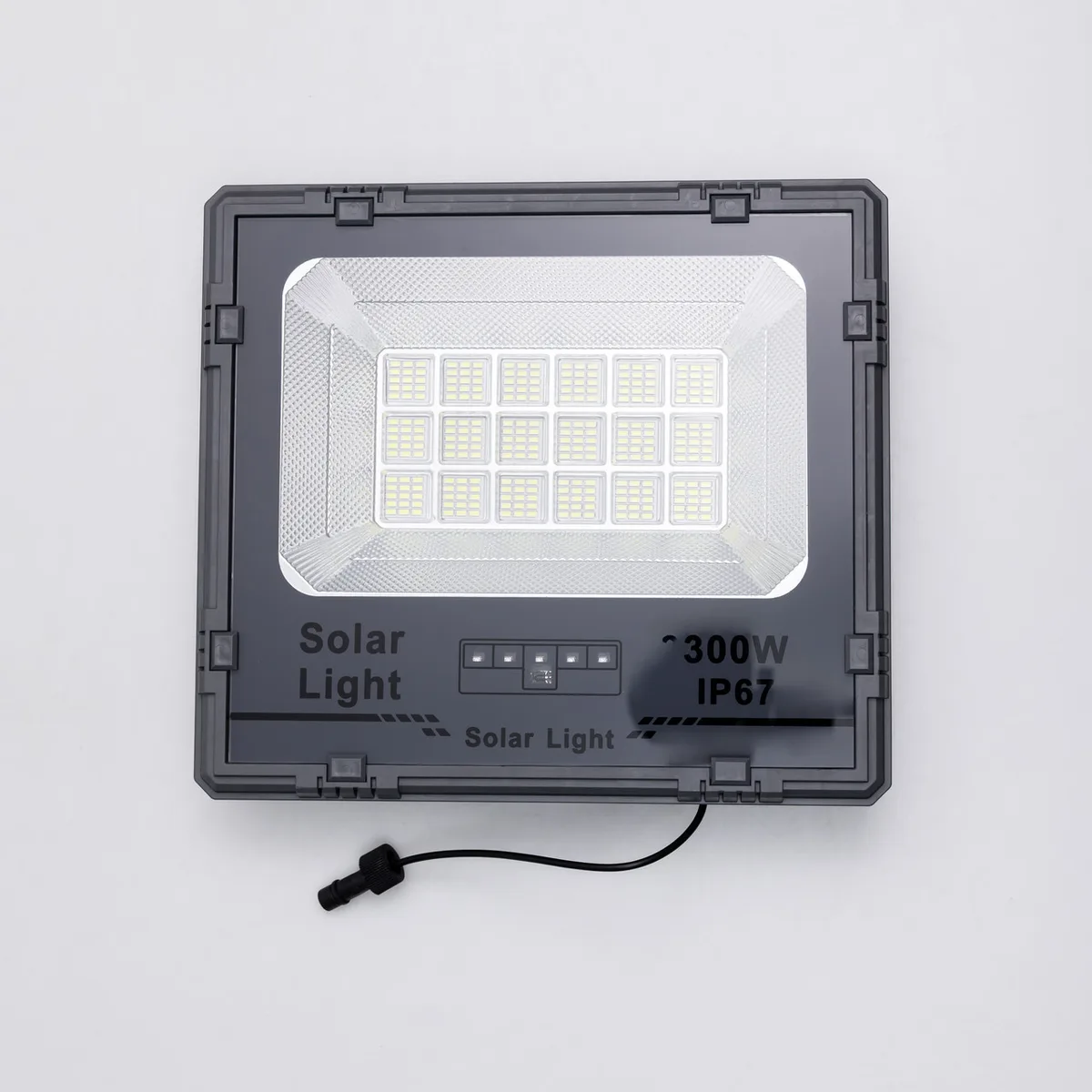 Вуличний LED ліхтар на сонячних батареях 31.6x27.8x7.5 см прожектор світлодіодний вуличний 270 LED 300 Вт із сонячною панеллю HP-5-62