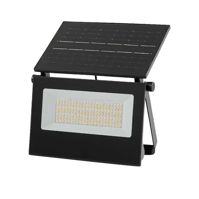 Вуличний LED ліхтар на сонячних батареях 12x3.2x8.5 см прожектор світлодіодний вуличний 80 LED 100 Вт із сонячною панеллю HP-5-57