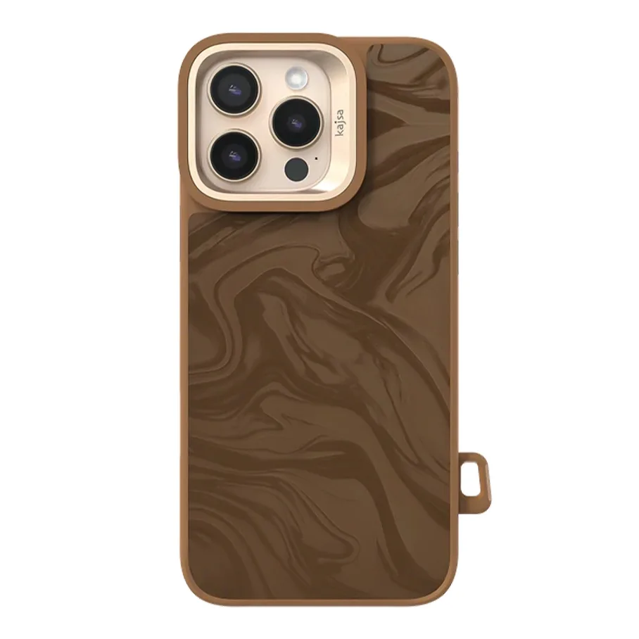 Чохол Kajsa Glamorous Collection Fluid Art with MagSafe для iPhone 16 Pro Brown