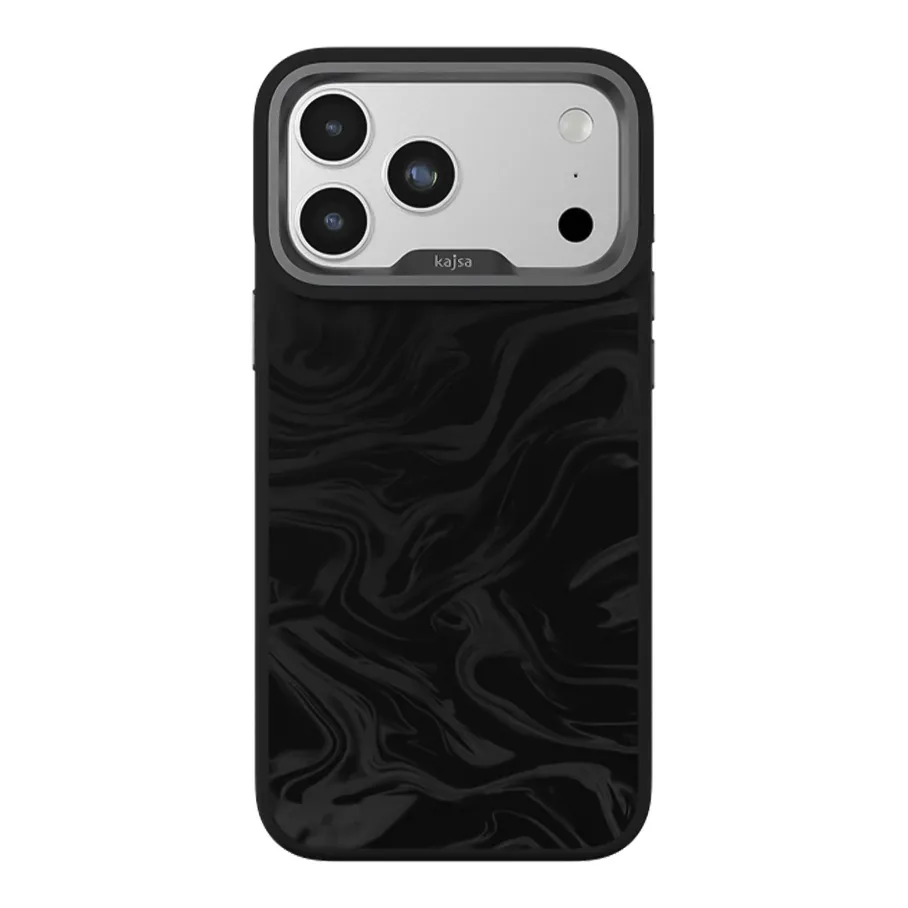 Чохол Kajsa Glamorous Collection Fluid Art with MagSafe для iPhone 17 Pro Max Black O-Ring