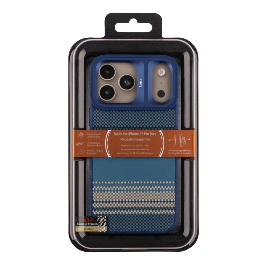 Чохол Kajsa Resort Collection Gradient Stripe with MagSafe для iPhone 17 Pro Max Blue Plus B-Ring