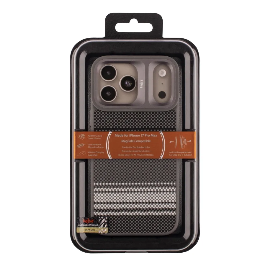 Чохол Kajsa Resort Collection Gradient Stripe with MagSafe для iPhone 17 Pro Max Grey B-Ring
