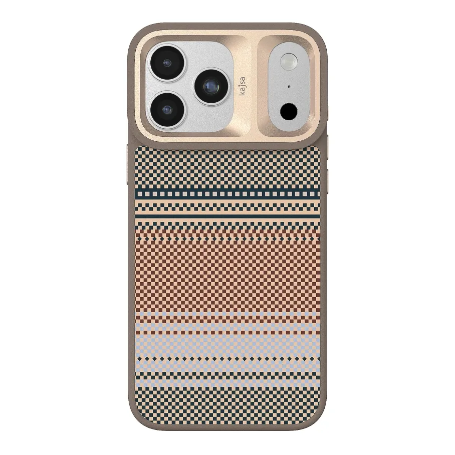 Чохол Kajsa Resort Collection Gradient Stripe with MagSafe для iPhone 17 Pro Max Desert Gold B-Ring