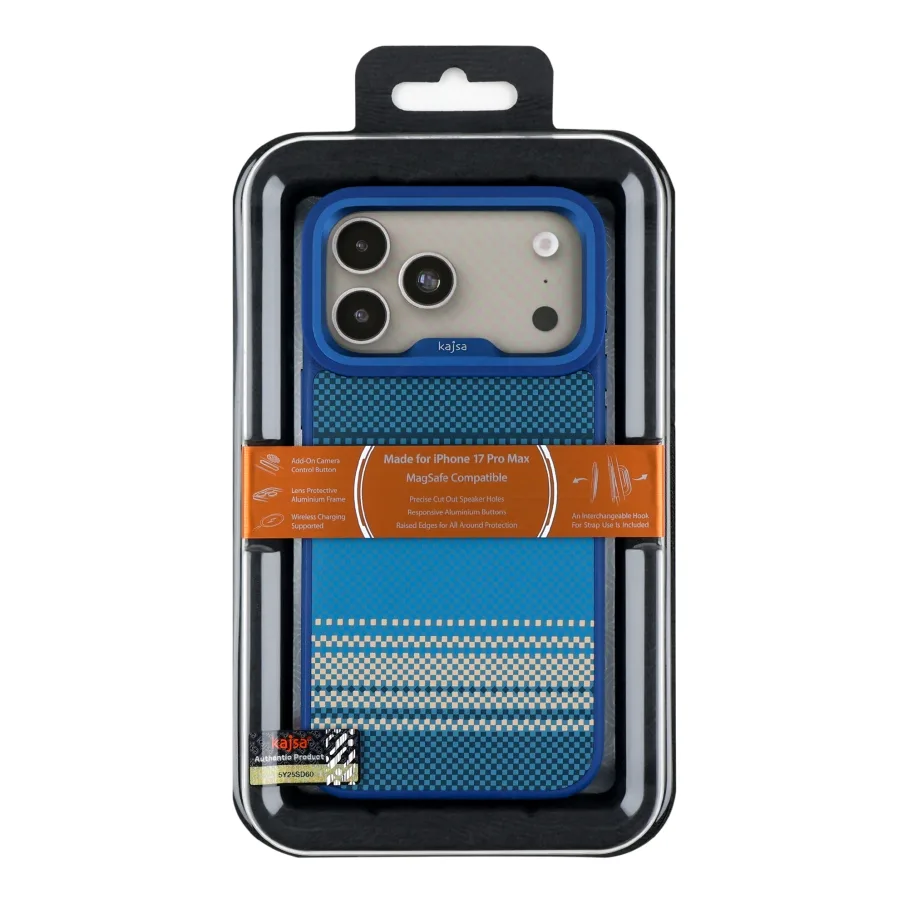 Чохол Kajsa Resort Collection Gradient Stripe with MagSafe для iPhone 17 Pro Max Blue Plus O-Ring