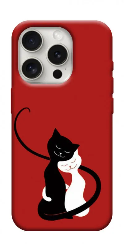 Чохол BLEX з картинкою Закохані коти для Apple iPhone 16 Pro (6.3