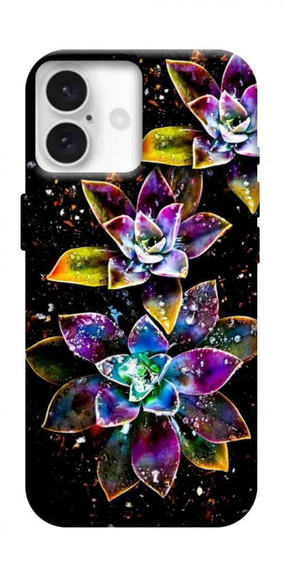 Чохол BLEX з картинкою Flowers on black для Apple iPhone 16 (6.1