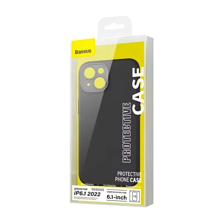 Чохол Baseus Liquid Silica Gel Case+Glass 0.22mm для iPhone 14 Plus ARYT001401 Black