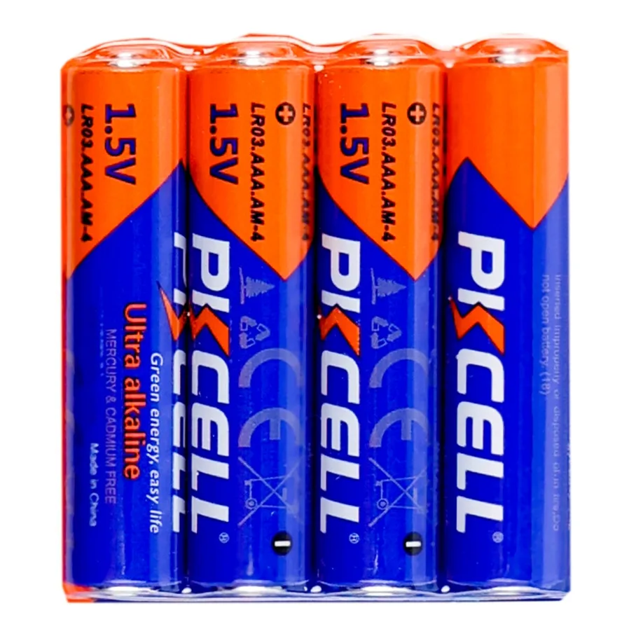 Батарейки PKCELL 1.5V AAA/LR03, 4 штуки shrink (PC/LR03-4S) ААА