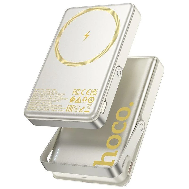 Універсальна Мобільна Батарея Power Bank Hoco Q36A Sunlight PD20W magnetic suction+holder 10000mAh Титаніум
