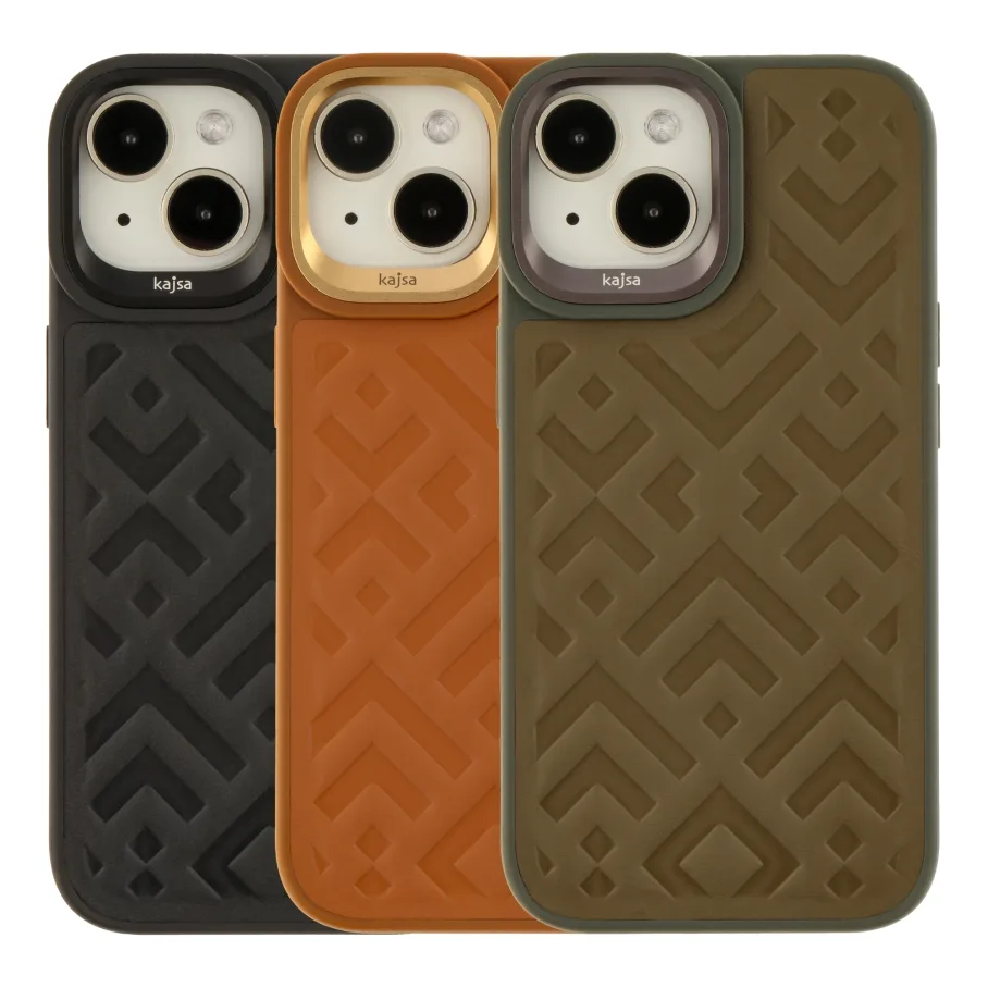 Чохол Kajsa Briquette Collection Rhombus для iPhone 15 Blue